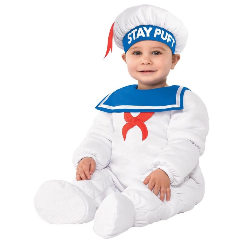 BRAND NEW baby ghostbusters stay puft marshmallow halloween costume 6-12M & 2T